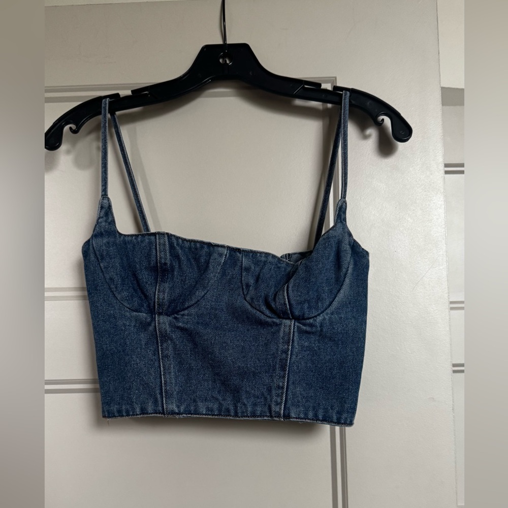 Denim Blue Women's Crop Top